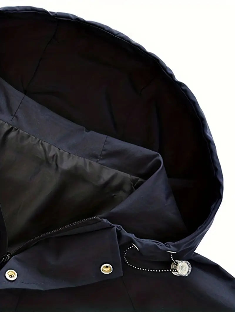 Yellow & Black Sport Windbreaker Jacket – Waterproof Lightweight Hooded Outdoor Coat