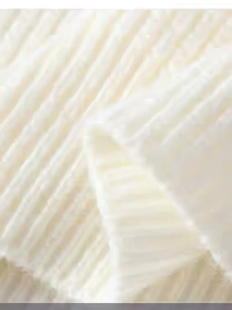 Beige & Cream Colorblock Knit Sweater – Soft Winter Warm Geometric Pattern Pullover