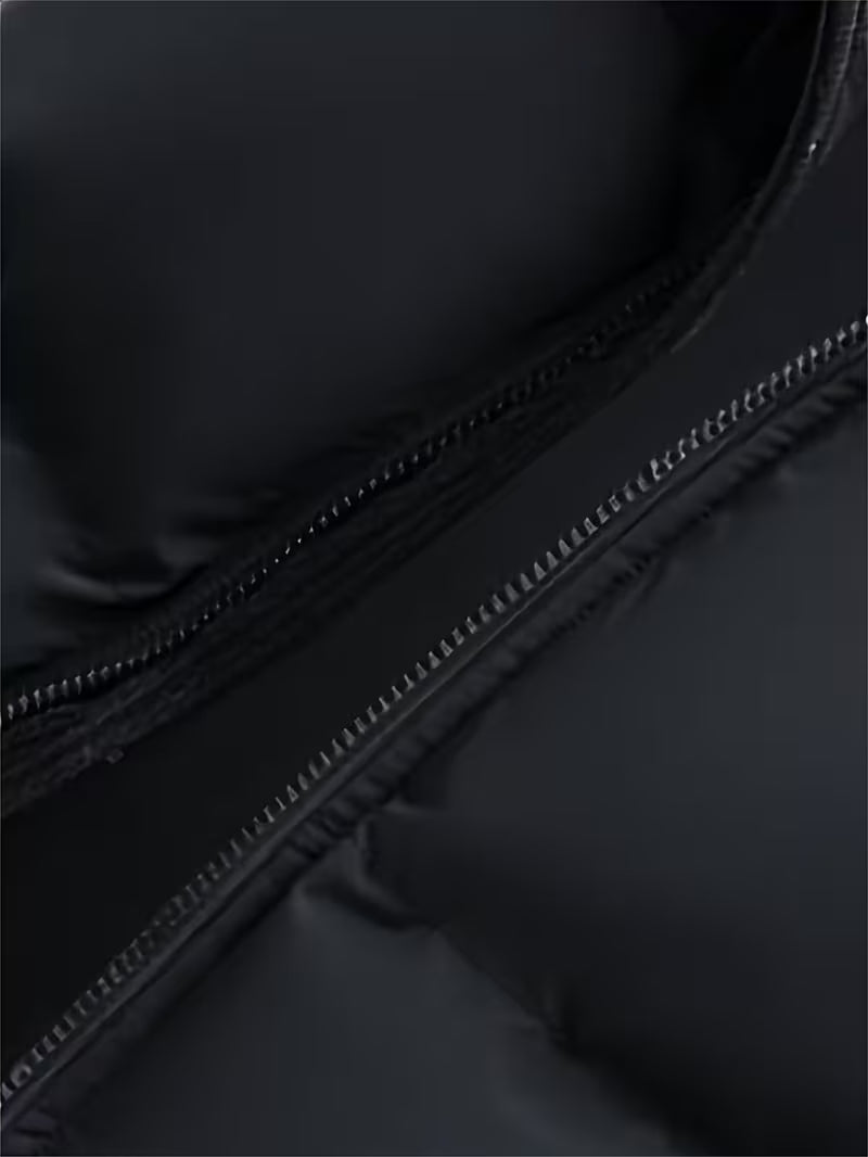 Milano Italia Corduroy Panel Puffer Jacket – Thick Winter Warm Coat with Hood