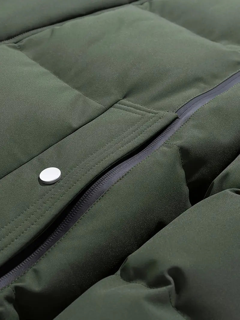 Premium Thermal Hooded Puffer Jacket – Waterproof, Windproof, Winter Insulated Parka Coat