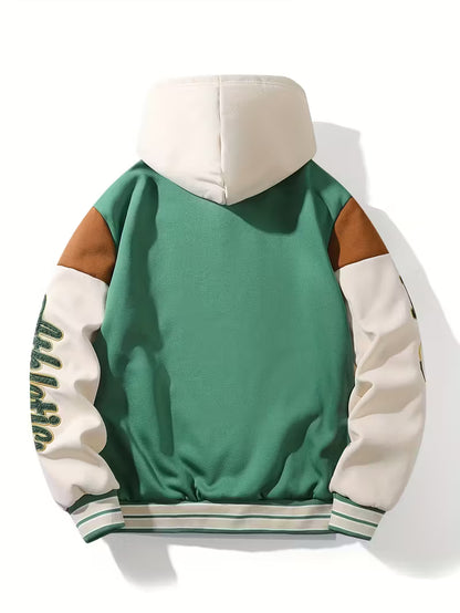 Milano Italia Corduroy Panel Puffer Jacket – Thick Winter Warm Coat with Hood