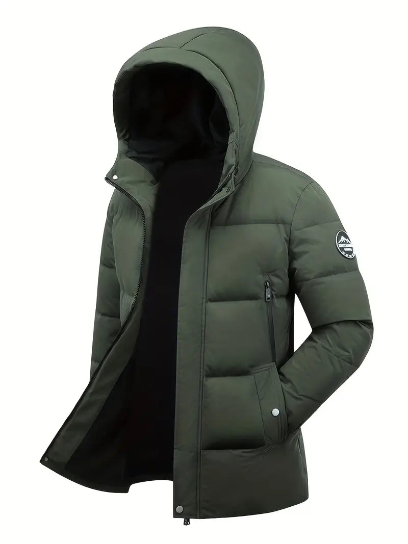 Premium Thermal Hooded Puffer Jacket – Waterproof, Windproof, Winter Insulated Parka Coat