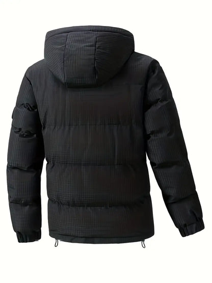 Yellow & Blue Winter Puffer Jacket – Waterproof Windproof Thermal Hooded Outdoor Coat