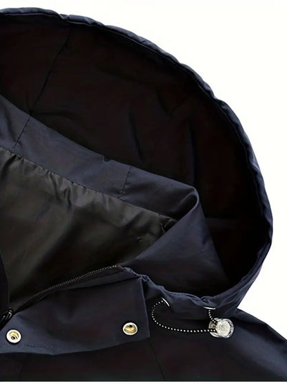 Yellow & Black Sport Windbreaker Jacket – Waterproof Lightweight Hooded Outdoor Coat