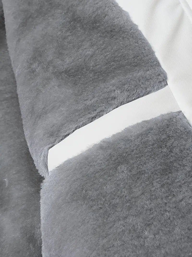 Black Fleece-Lined Winter Jacket – Waterproof Windproof Thermal Hooded Outdoor Coat