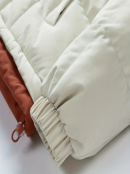 Hooded Winter Puffer Jacket – Thick Warm Insulated Coat with Layered Hoodie Design