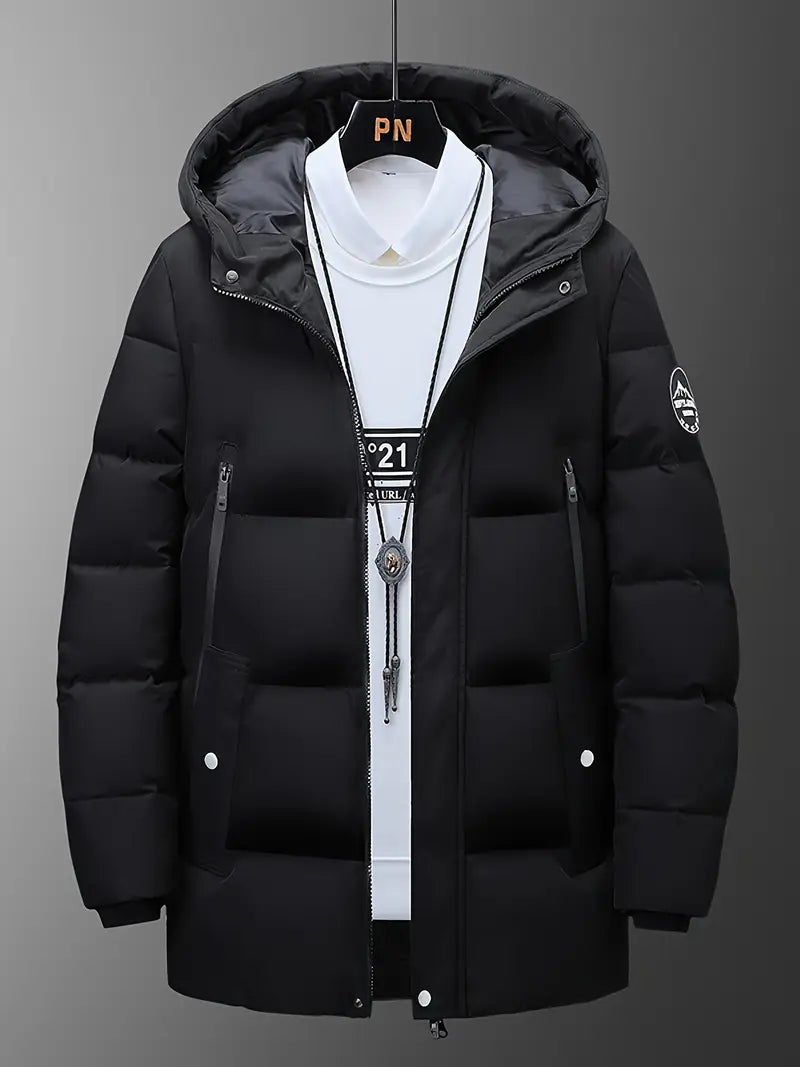 Premium Thermal Hooded Puffer Jacket – Waterproof, Windproof, Winter Insulated Parka Coat