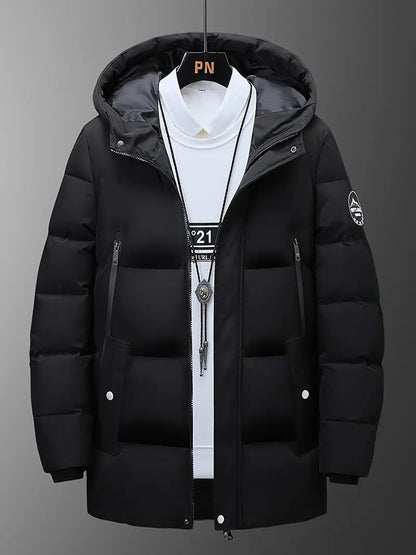 Premium Thermal Hooded Puffer Jacket – Waterproof, Windproof, Winter Insulated Parka Coat