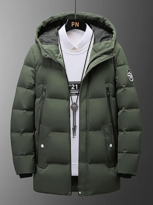 Premium Thermal Hooded Puffer Jacket – Waterproof, Windproof, Winter Insulated Parka Coat