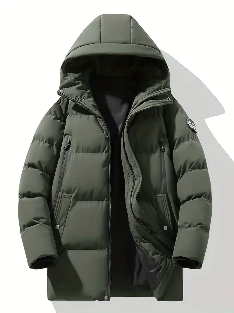 Premium Thermal Hooded Puffer Jacket – Waterproof, Windproof, Winter Insulated Parka Coat