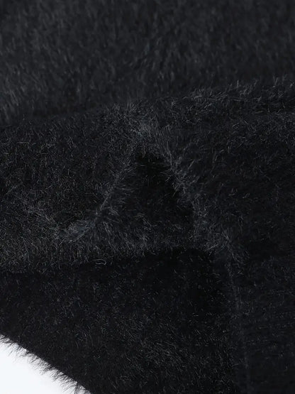 Deer Embroidered Knitted Sweater – Cream & Gray